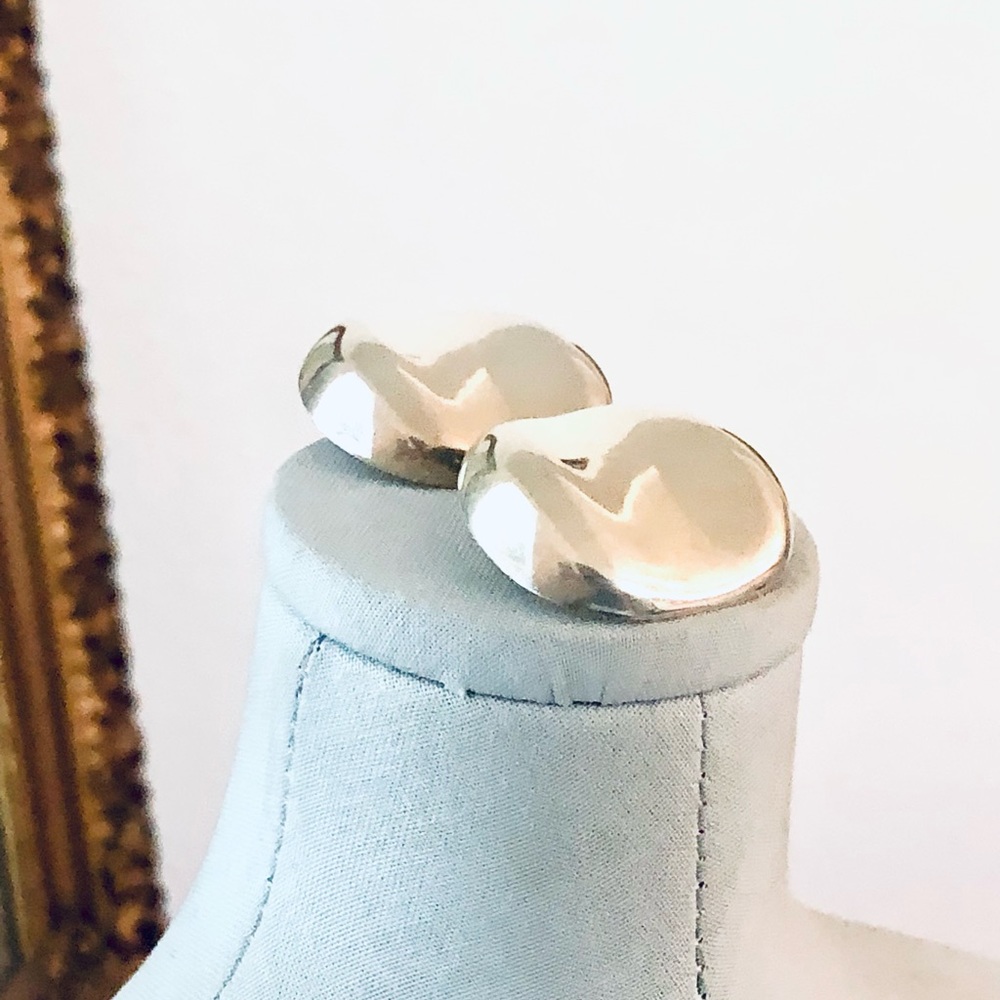 Vintage unique modernist silver Taxco 925 earrings - Picture 10 of 10